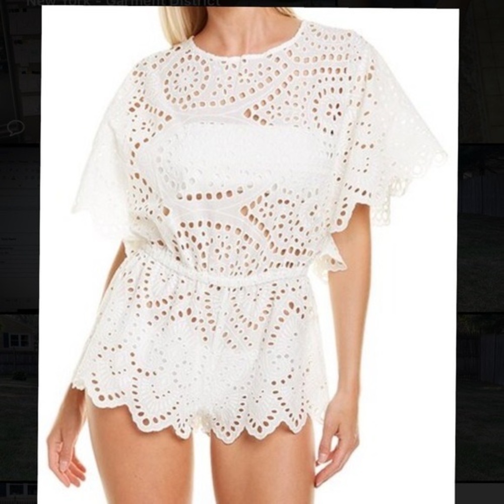 NWT | Eberjey lace romper coverup
